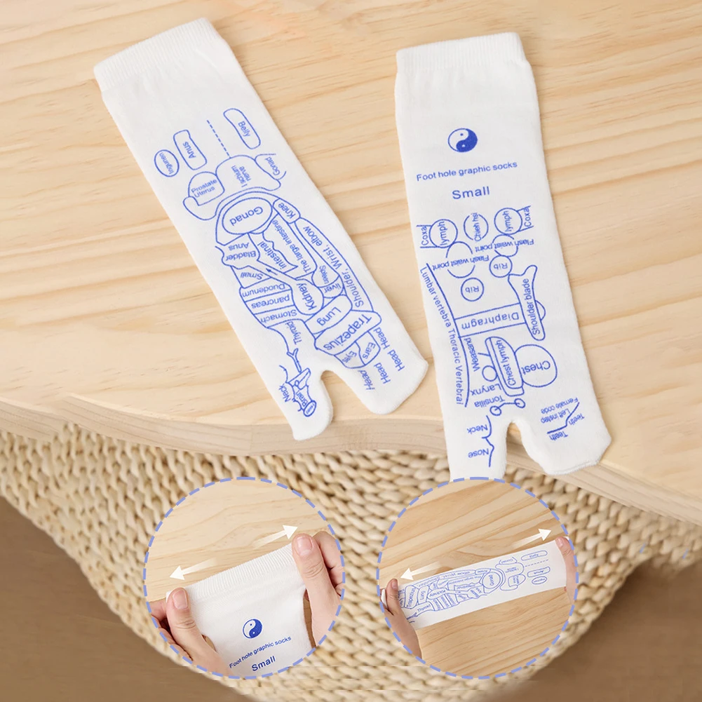 

Massage Relieve Tired Feet Socks with Massage Tool Physiotherapy Socks English Illustration Relieve Tired Feet Reflexology Socks