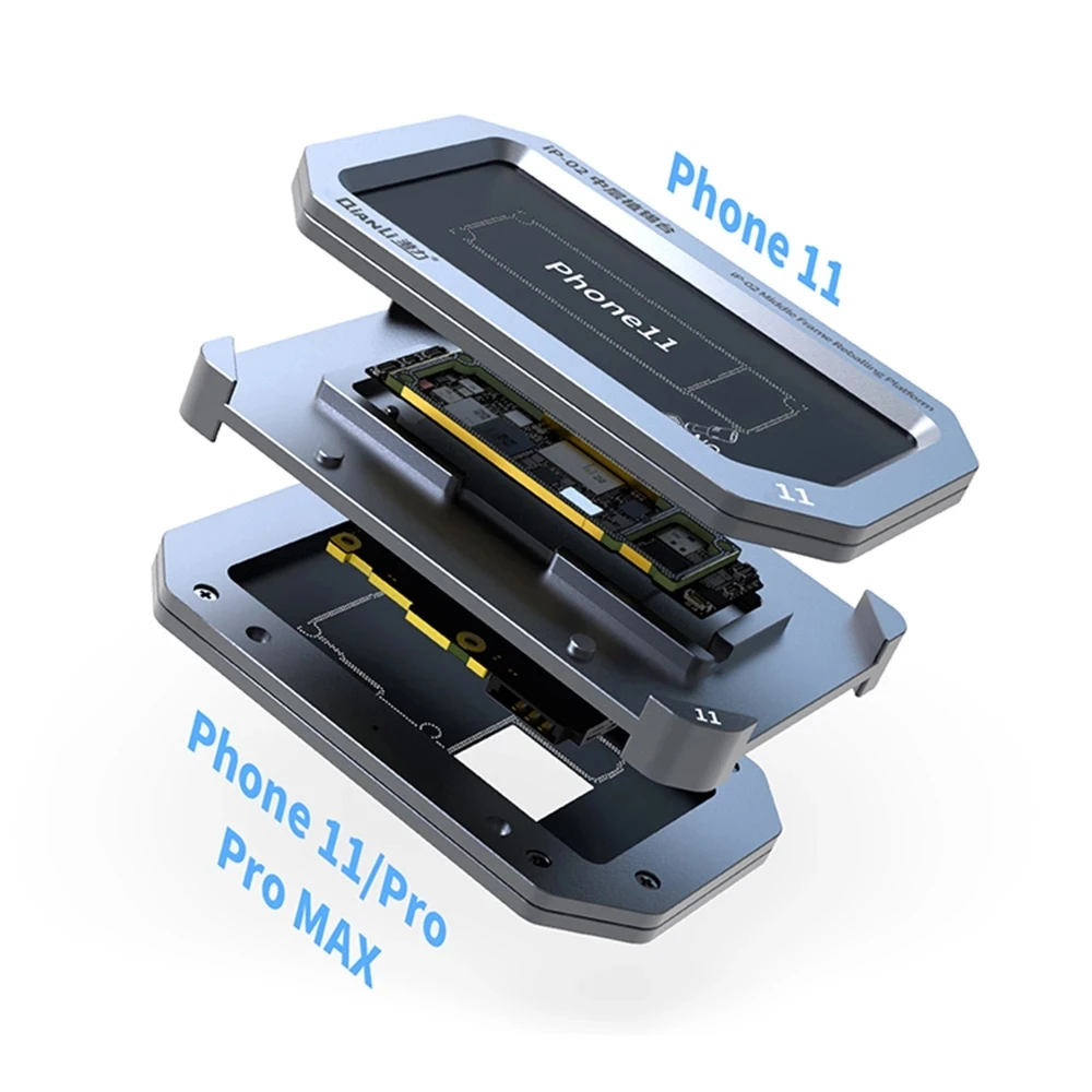 

Qianli 3in1 BGA Reballing Metal Stencil for iPhone X XS XS MAX 11 Pro Motherboard Middle Frame Planting Tin Reballing Platform