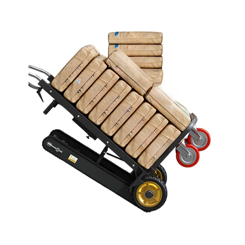 Professional electric stair climbing crawler four-wheel trolley new portable 300kg lift industrial shopping tool
