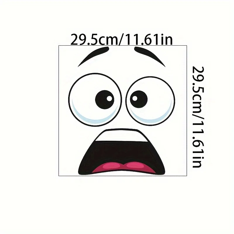 1pc Creative 3D Surprised Face Toilet Stickers Bathroom Waterproof Toilet Cover Lid Vinyl Decals Durable Restroom Decoration