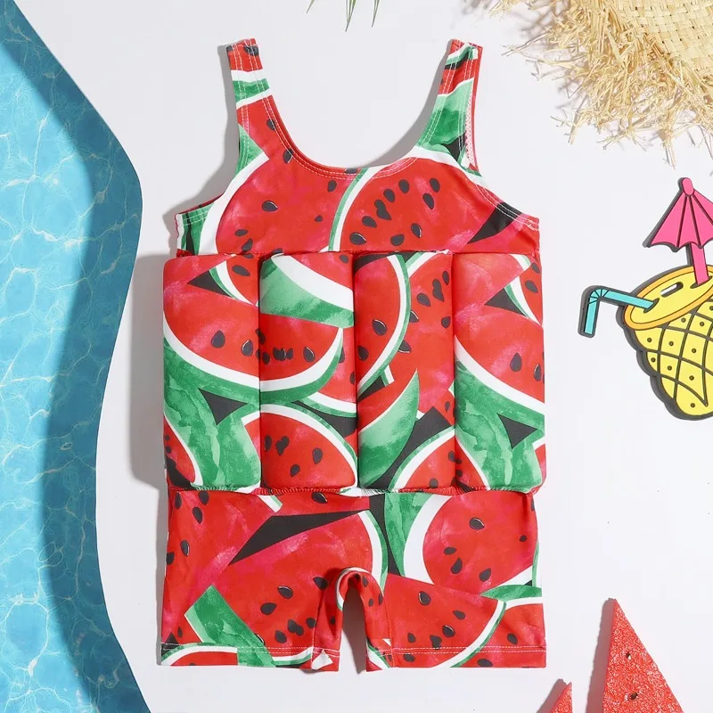 

New Children's Swimsuit for Girls, Cute Baby Buoyancy One-Piece Swimsuit, Comfortable Hot Spring Bathing Suit with Safe Floating