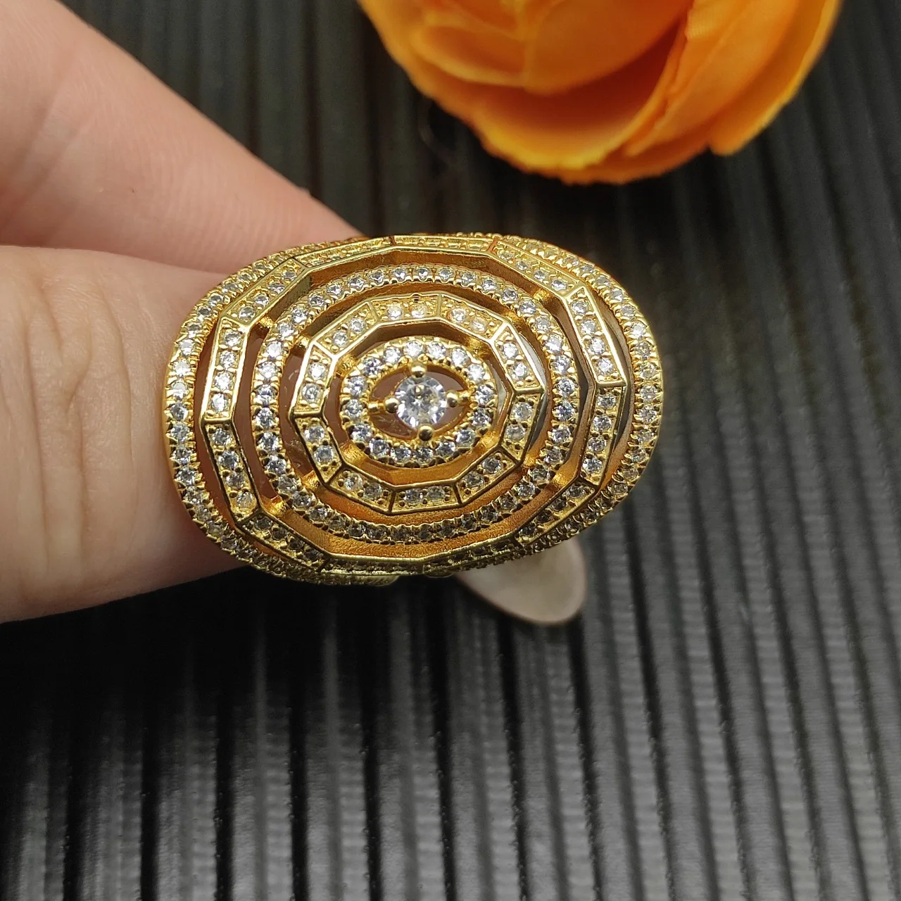 

VKVVA Fashion Dy Jewelry Various Colorful Crystal Geometric Gemstone Daily Ring for Women Birthday Gifts, Unique Gift