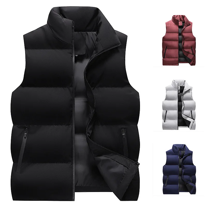 Gilet en coton pour hommes, version coréenne décontractée, tendance, slim, beau, pour jeunes, manteau chaud, nouvelle collection automne et hiver 2023