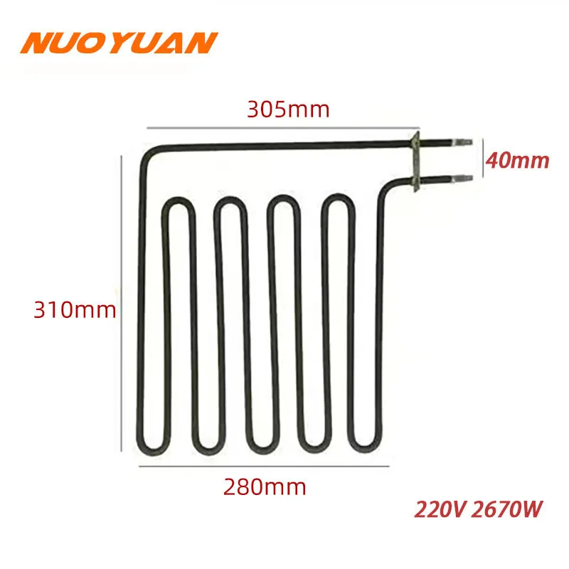 220V 2670W Stainless Steel Oven Tubular Heater Hot Air Heater Electric Sauna Oven Heating Element