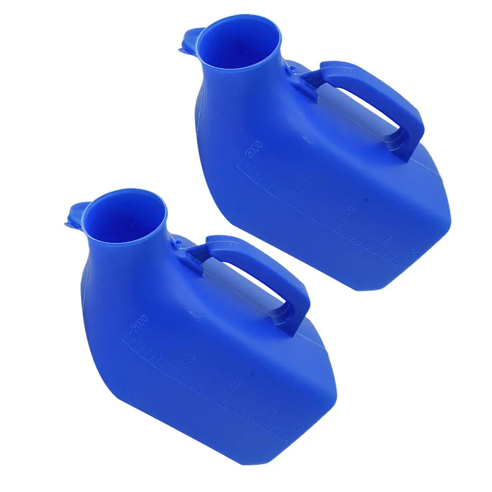 

2Pcs Thickened Plastic Urinal Bottle Large Capacity Portable Spill Proof Urine Container for Elderly Patients Bedridden Travel