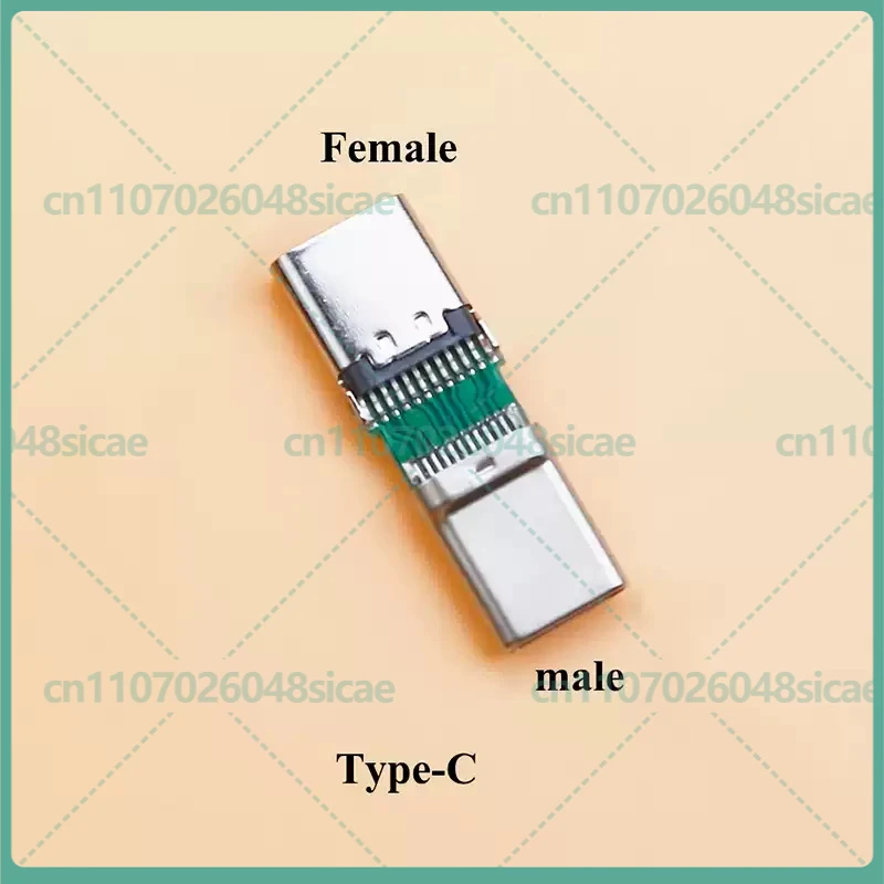 10-50pcs For USB-C Type-C Female to Male Extension PCB Board 25.6mm USB 3.1 Full Pin