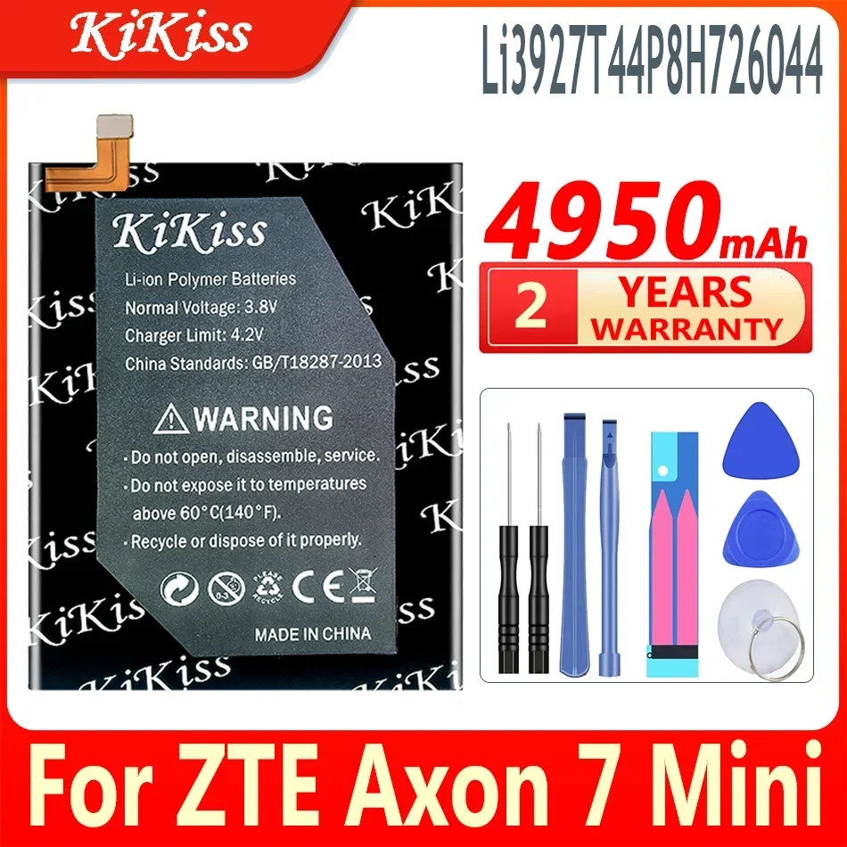 Мощная батарея 4950 мАч KiKiss Li3927T44P8H726044 для телефона ZTE Axon 7 Mini B2017 B2017G Axon7 Mini Axon 7 Mini 5,2 дюймов