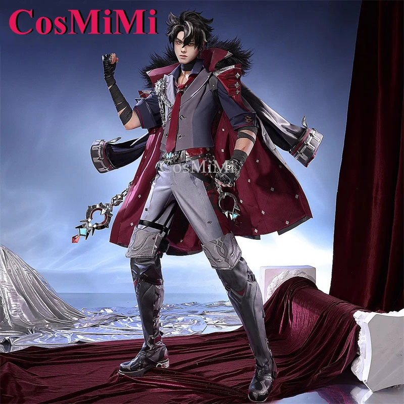 CosMiMi Spiel Genshin Impact Wriothesley Cosplay Kostüm Hübsche wunderschöne Kampfuniform Karneval Party Rollenspiel Kleidung S-XXL