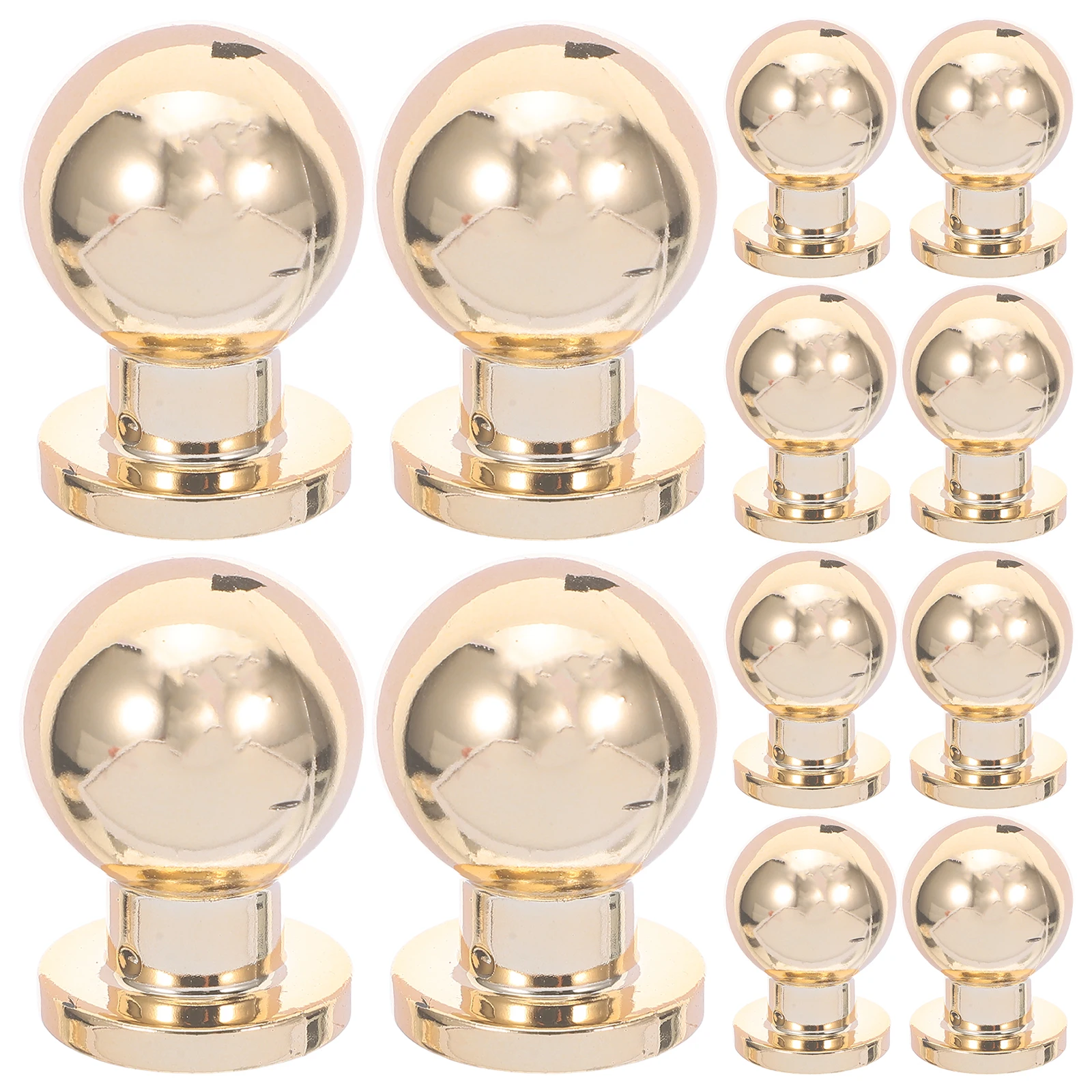 

12pcs 25mm Kitchen Cabinet Knobs Brushed Gold Handle Spherical Home Wardrobe Drawer Handles For Dresser Drawer Cupboard Closet