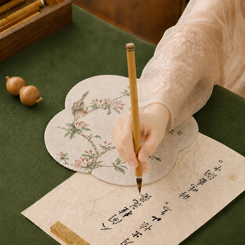 4Pcs Chinese Calligraphy Set, Beginner Writing Kit with Brushes, Felt Mat, Arm Rest Pad and Paperweight