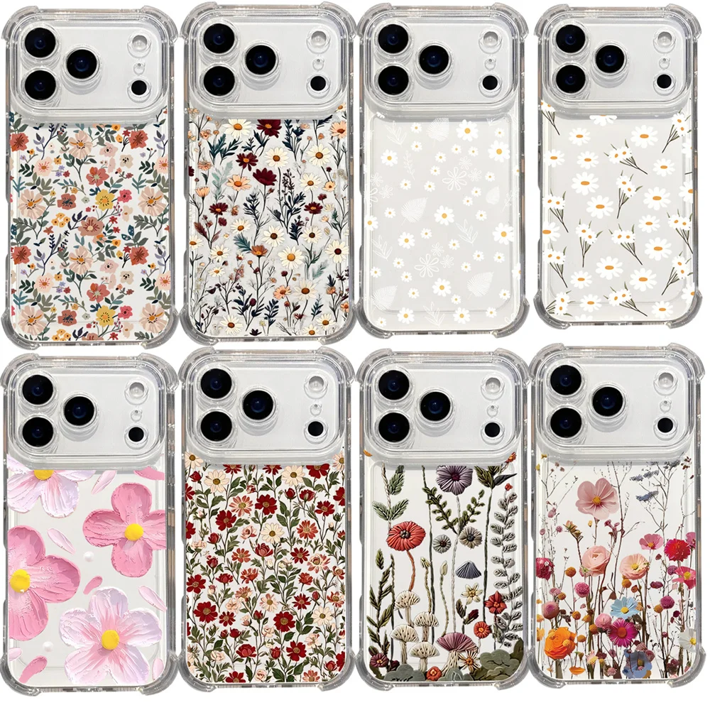 

Минималистичный прозрачный противоударный чехол Daisy Soft для Xiaomi POCO X8 Pro Max 15T Redmi 15C Note 15 Pro Plus Redmi Note15 5G 4G