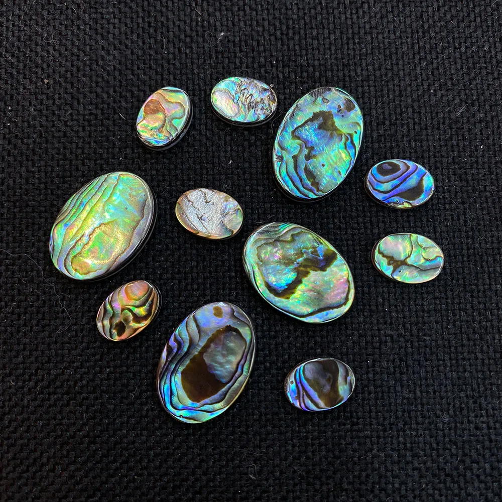 10x14mm Oval Shape Natural Abalone Shell Loose Bead Multicolor   for Jewelry Making Necklace Bracelet Earring Accessory