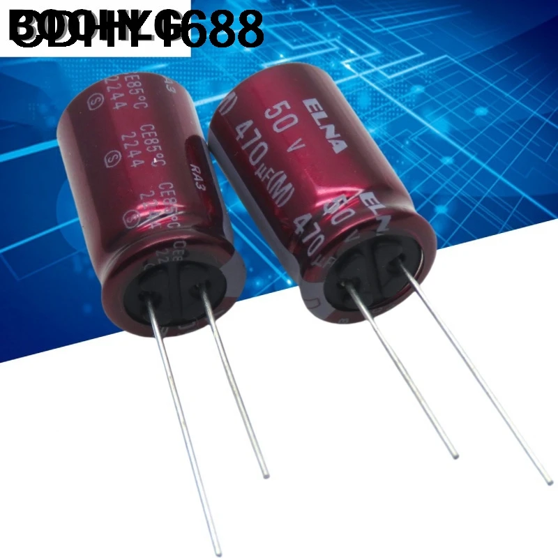 5PCS 470UF 50V 오디오 커패시터 50V 470UF 12.5X20 RA3 보라색 빨간색 로브