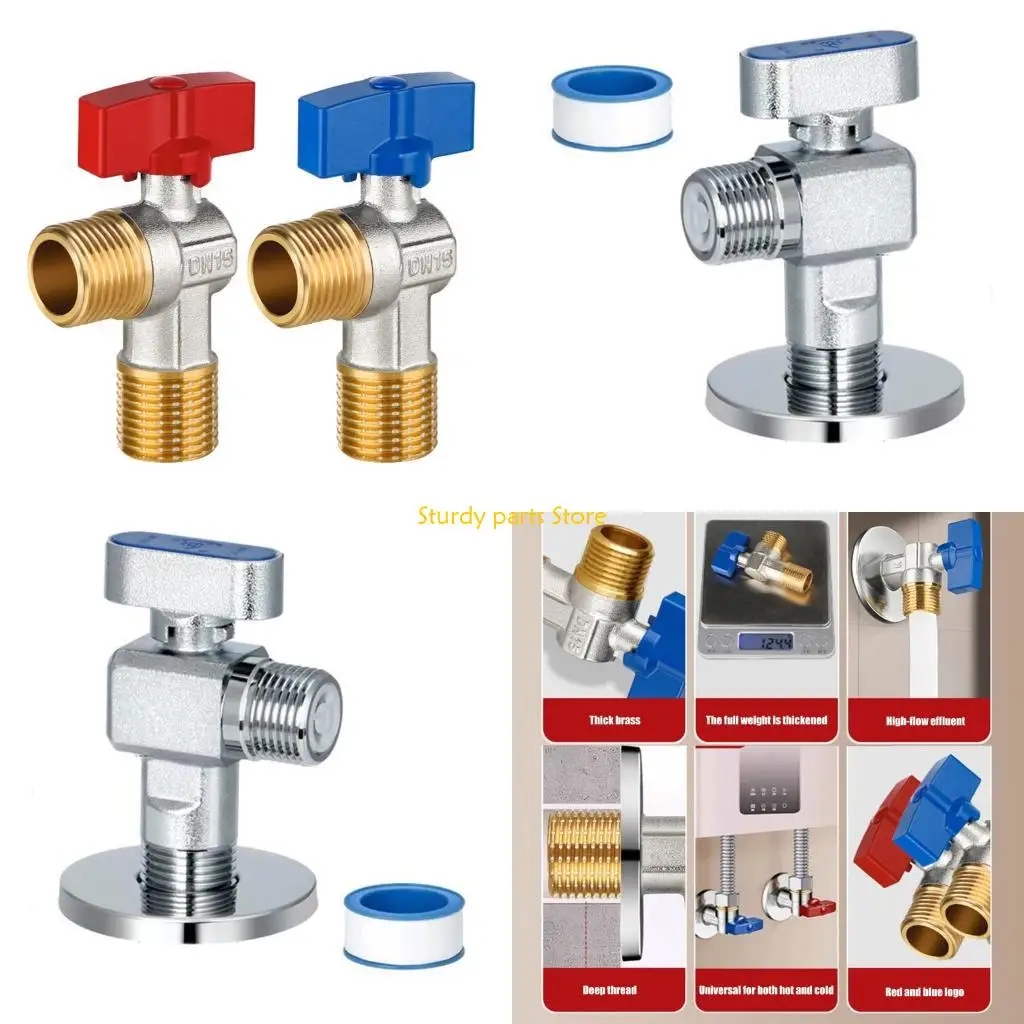 

97QC Brass Valves Inch High Flows Corrosion Resistant Water Control Valves For Bathroom Kitchen Plumbing Fixtures