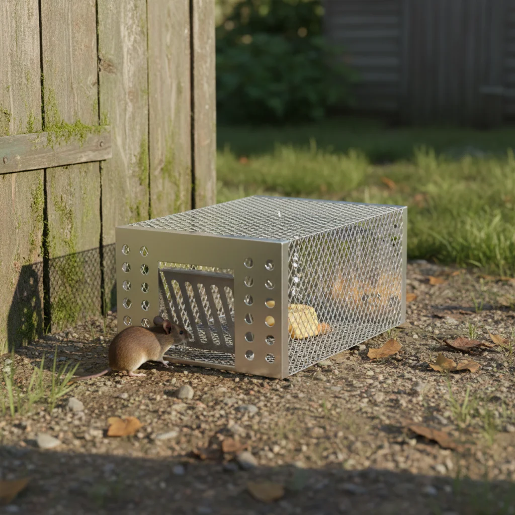 Mouse Trap Humane Rat Catcher One Way Entry for Homeowners Kitchen Garage Durable Iron Wire Mesh Rodent Control Tool