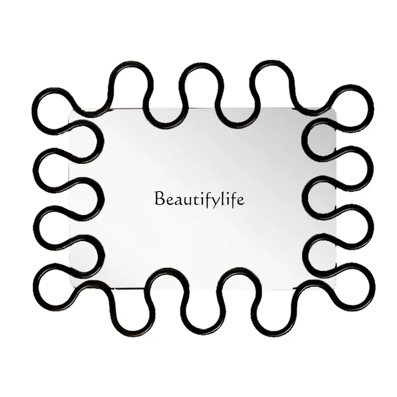 

LJYIrregular Photo Art Mirror Wall-Mounted Bathroom Makeup Mirror