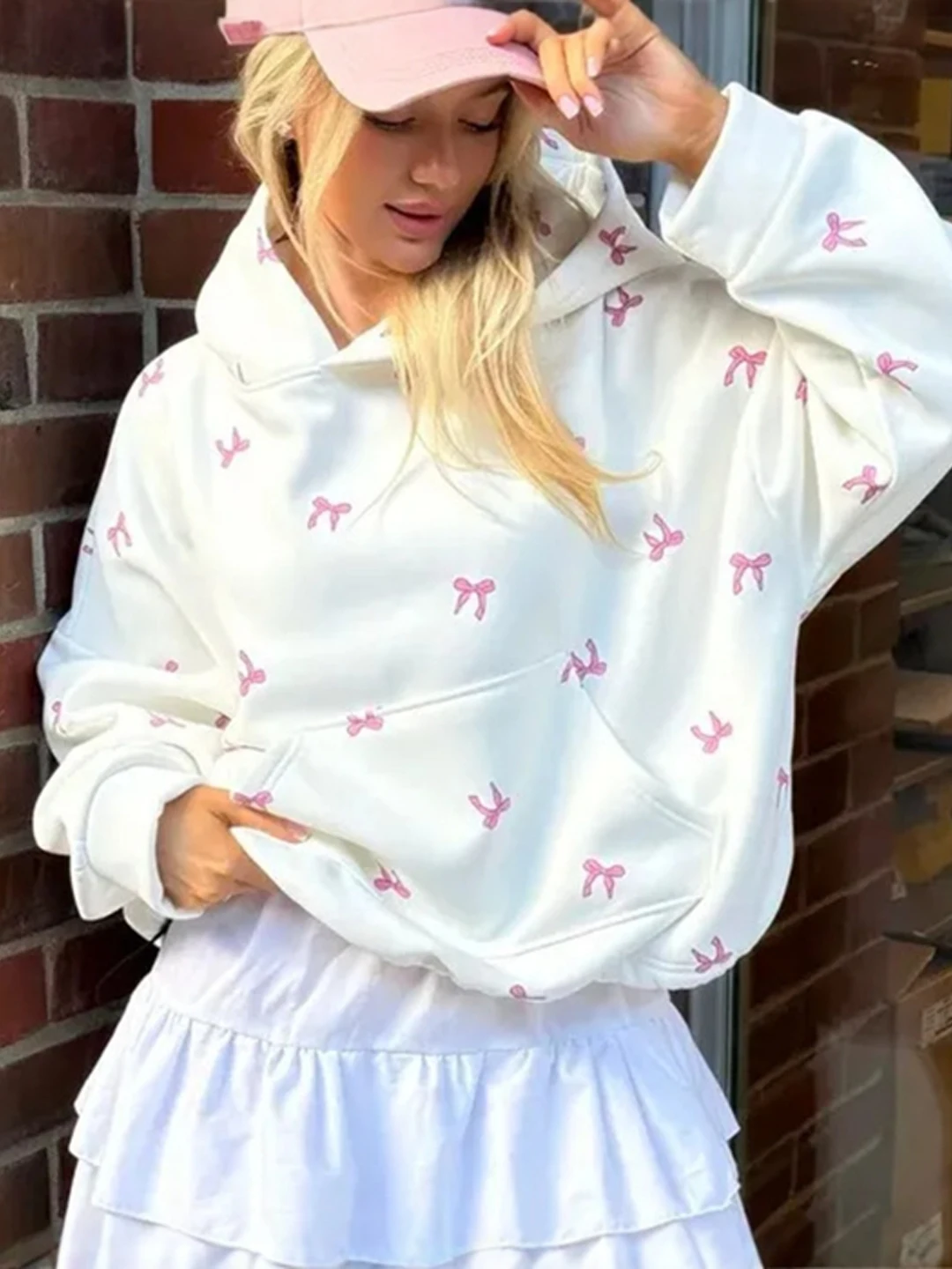 

Модная свободная женская толстовка с капюшоном, повседневная удобная толстовка с длинными рукавами и шапкой, одежда для весны, лета и осени