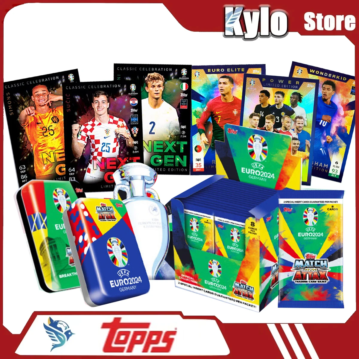 

2024 Topps Match Attax European Cup Football Sports Trading Card Collection Cards Boys Designer Toys Surprise Gift Whole Box