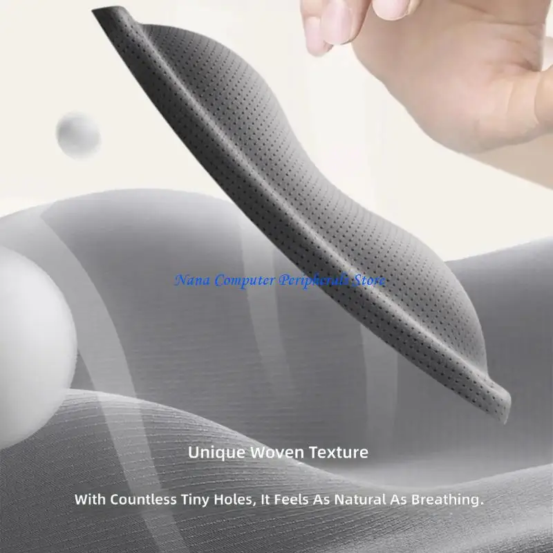 F68C Ergonomic Rectangle Silicone Wrist Rest Pad Mouse Office Comfortable Base