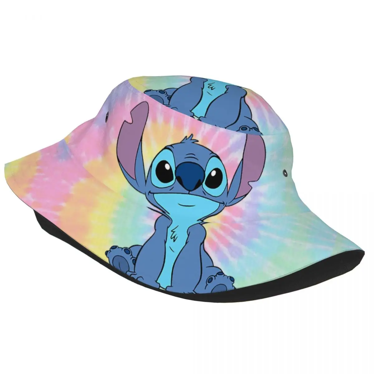 Men Women Bucket Hats Colorfull Stitch Hot Summer Headwear Foldable Vacation Fishing Fisherman Hat Bob Hat Dropshipping