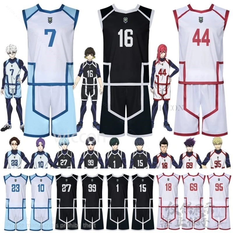 Anime Blue Season 2 Lock Cosplay Isagi Bachira Chigiri Nagi Rin Sae Itoshi Reo Sportwear Soccer Costume Shirt Pants Customized