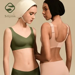 Sujiin-Sujetador sin costuras para mujer, ropa mujer interior fina de realce, con ajuste de pecho pequeño, sin aros, MX116