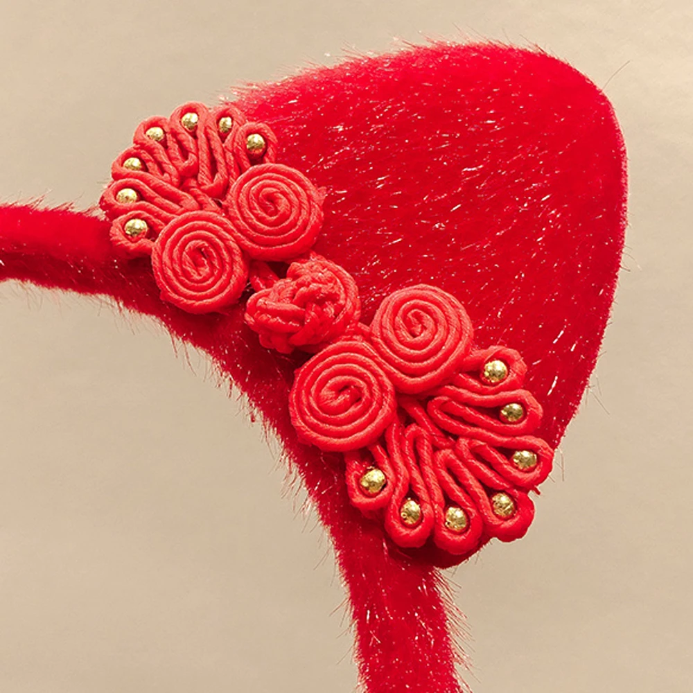 Украшение для вечеринки, аксессуары для волос, новогодний подарок, головной убор в Пекинской оперы, обруч с кисточкой, праздничная повязка на голову, пряжка на голову