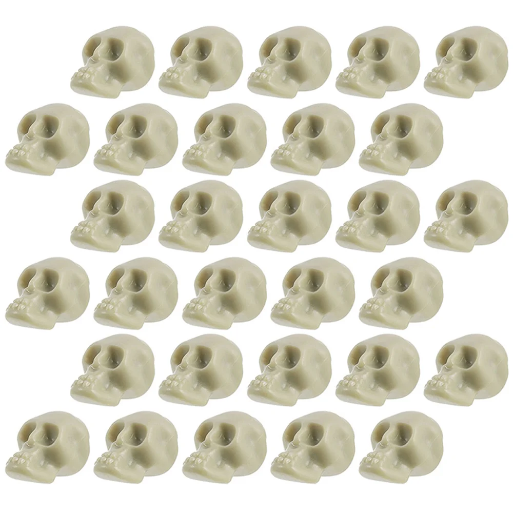 100 Pcs DIY Accessories Halloween Skull Ornament Toy Model Decoration Skulls Head Decors Balloon Mini