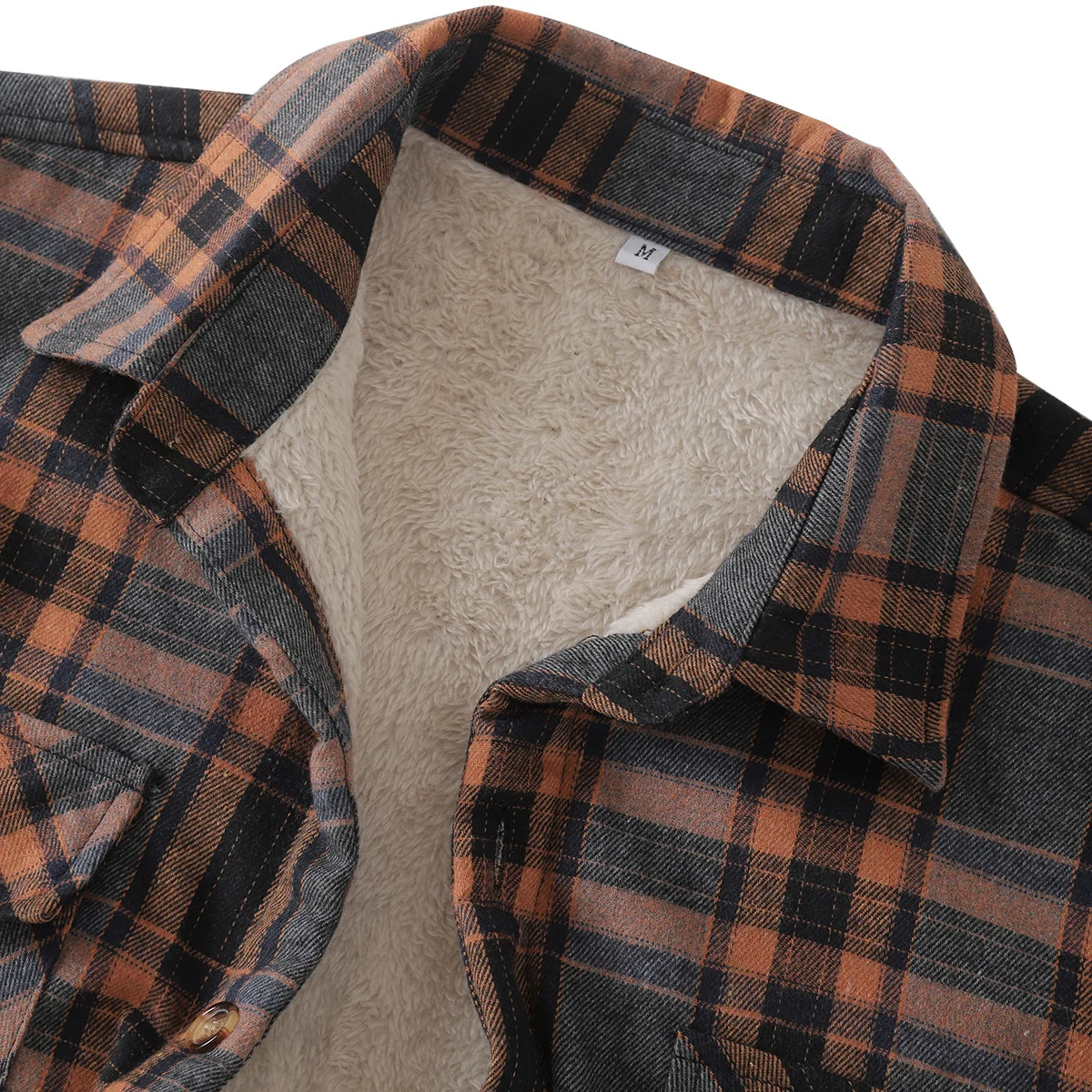 Quality Mens Plaid Flannel Shirts Thick Jacket Quilted Lined Long Sleeve Winter Shirt Cotton Coat with Pockets camisas de hombre