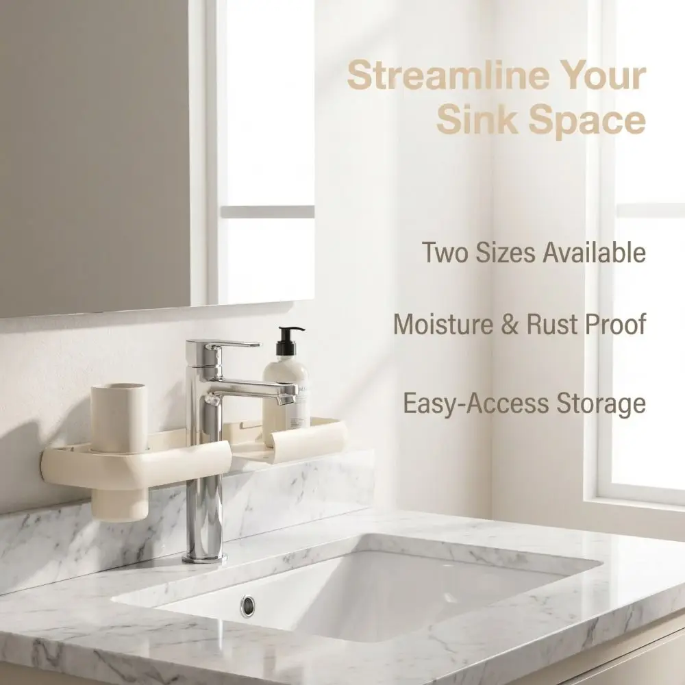 Universal Bathroom Storage Rack Water Drainage Mesh Faucet Storage Shelf Non-punching Sink Shelf Box Bathroom Toilet