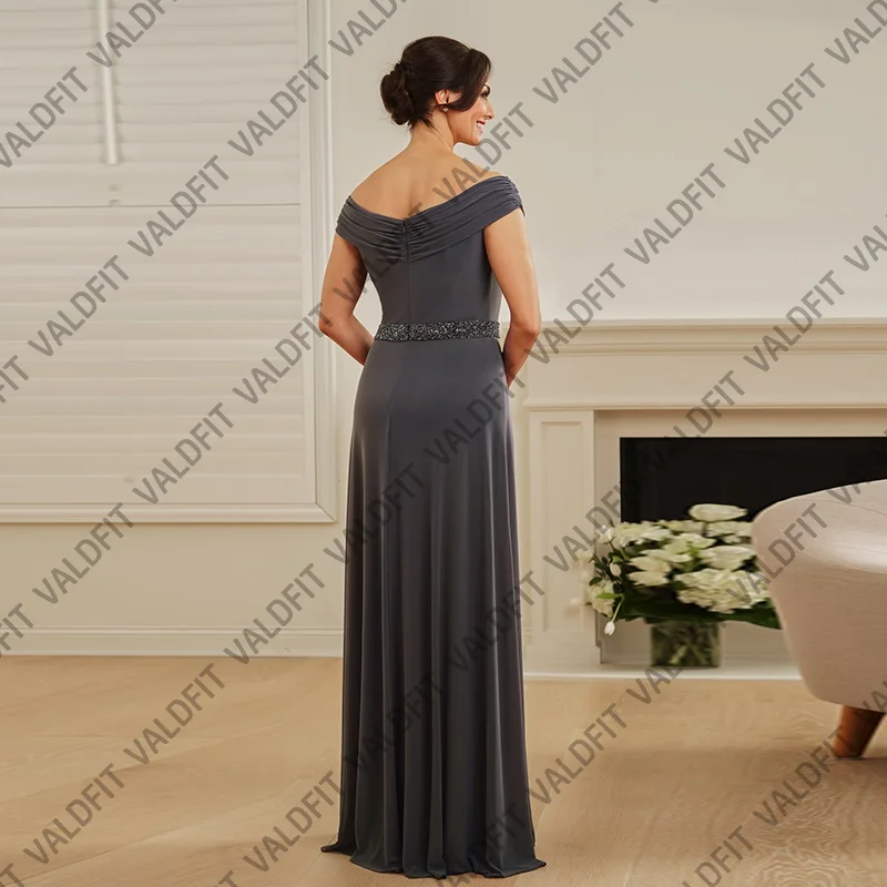 Customized Long Grey Mother of the Bride Dresses 2025 for Wedding Party Dress Vestido De Festa De Casamento