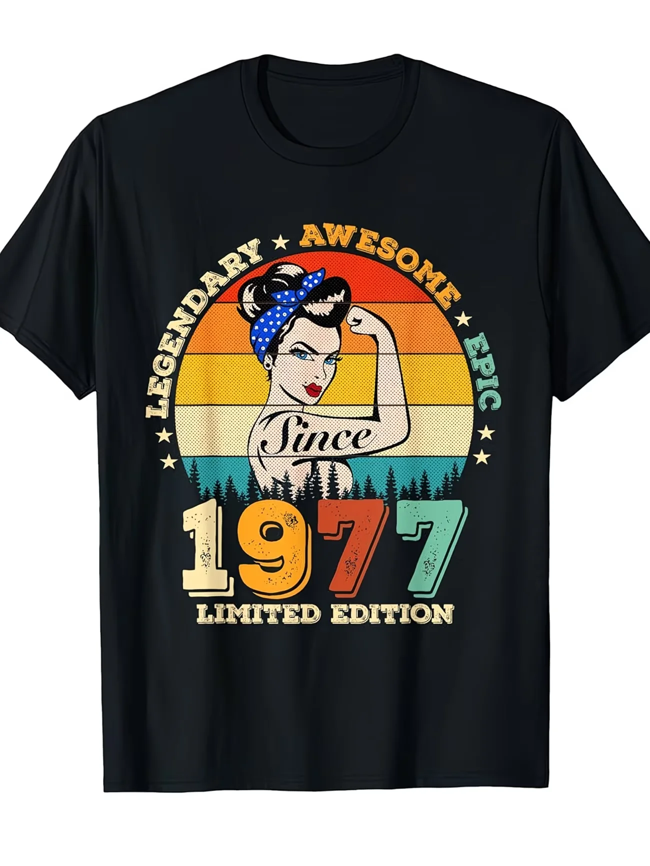 47th Birthday Vintage 1977 Limited Edition Design T Shir Men's Cotton Tee Women Summer Oversize Novelty Harajuku Top Streetwear