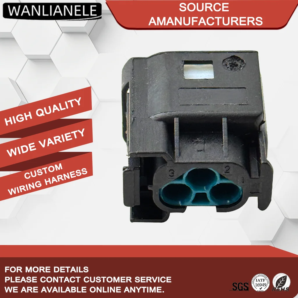 50 Sets 3 Pin Sealed Waterproof Female Automotive Electrical Plug Auto Connector Car Connector 9-967081-1