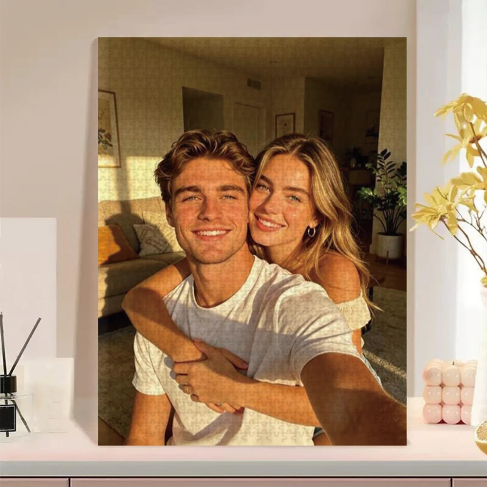 35/300/500/1000pcs Personalized Custom Photo Puzzle Couple Photos This Personalized Puzzle Can Be A Unique Gift For Family