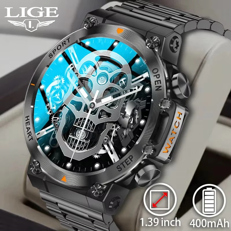 

2025 New Outdoor Sports Smart Watch Man Bluetooth Calling HD Smartwatch Health Monitoring IP68 Waterproof Smart Watches Men+Gift