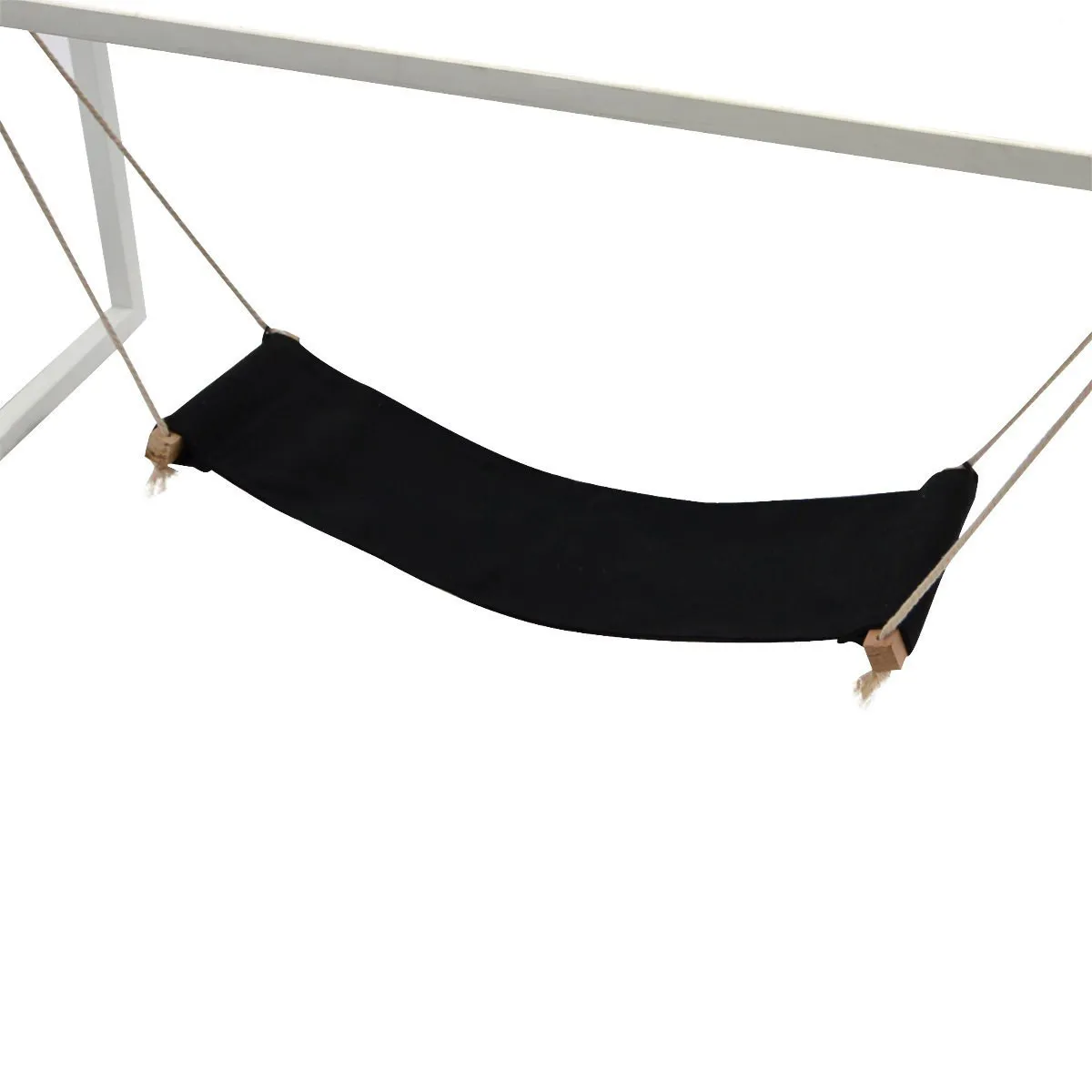 Under Desk Foot Hammock Portable Adjustable Canvas Foot Rest for Office Home Outdoor Metal Clip Mounting Lightweight Comfortable