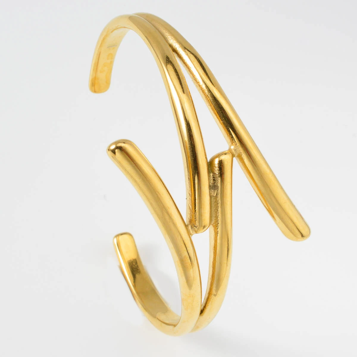 غير النظامية هندسية الفولاذ المقاوم للصدأ سوار تصميم شخصي تفريغ الكفة الإسورة اليد مجوهرات اكسسوارات الرجال النساء