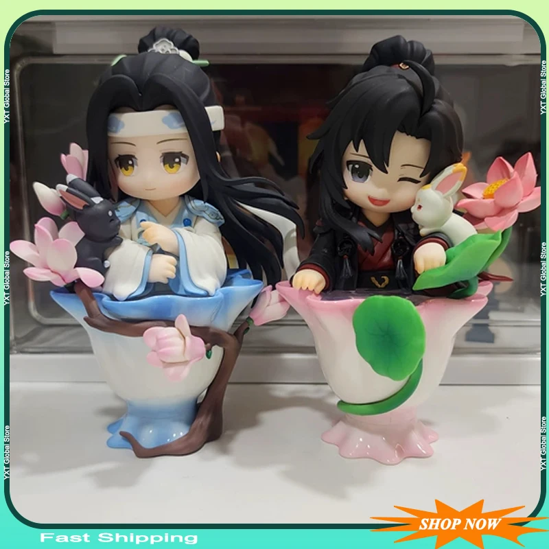 

Подлинная серия Mo Dao Zu Shi Lan Wang Ji Wei Wu Xian керамическая рифма с цветочным языком, слепая коробка Q Edition Wei Wuxian, подарок-сюрприз