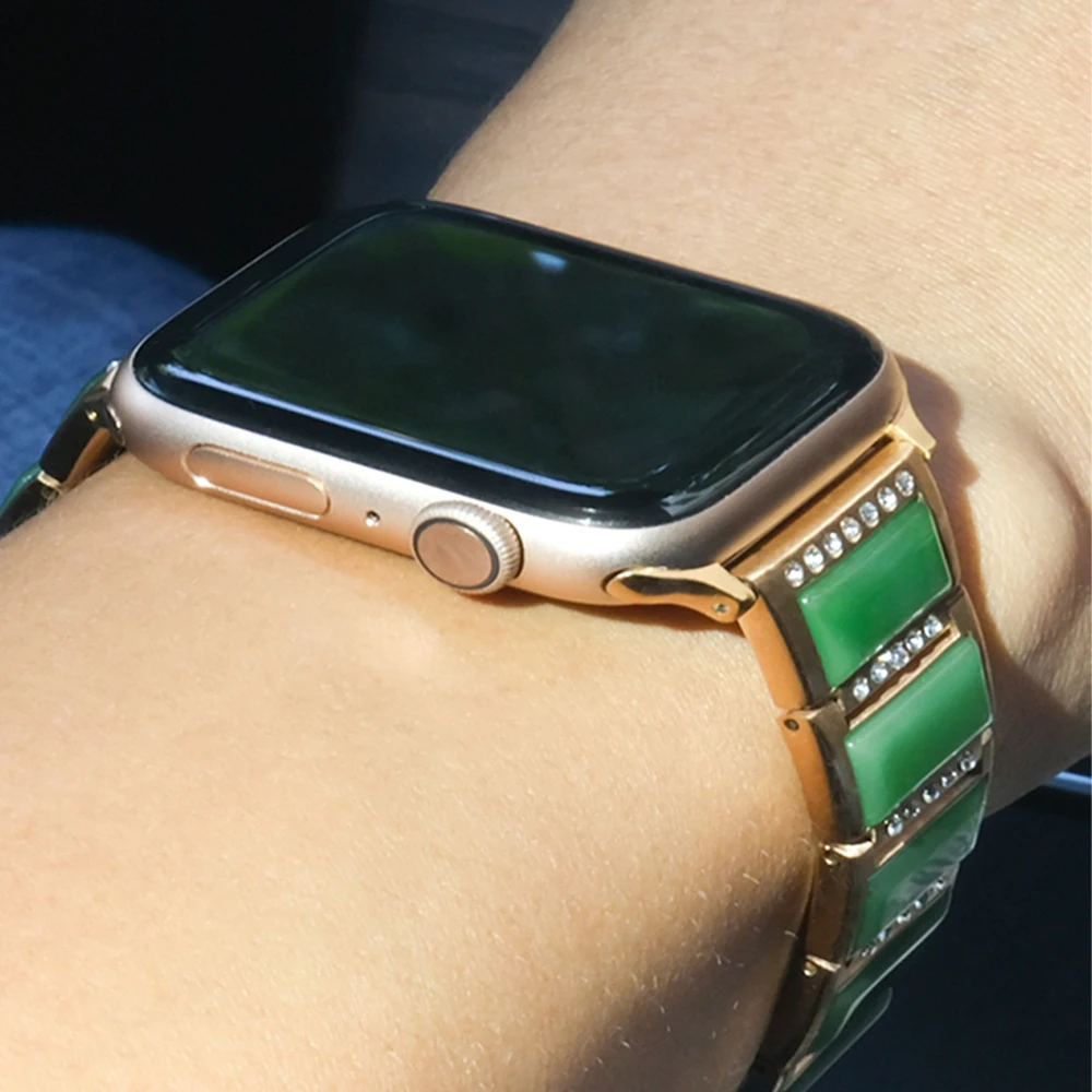 Metal Jewerly Strap for Apple Watch Band 49mm 45mm 41mm 44mm 40mm 42mm 38mm Diamond Wristband iWatch Series Ultra 8 7 6 5 4 3 SE