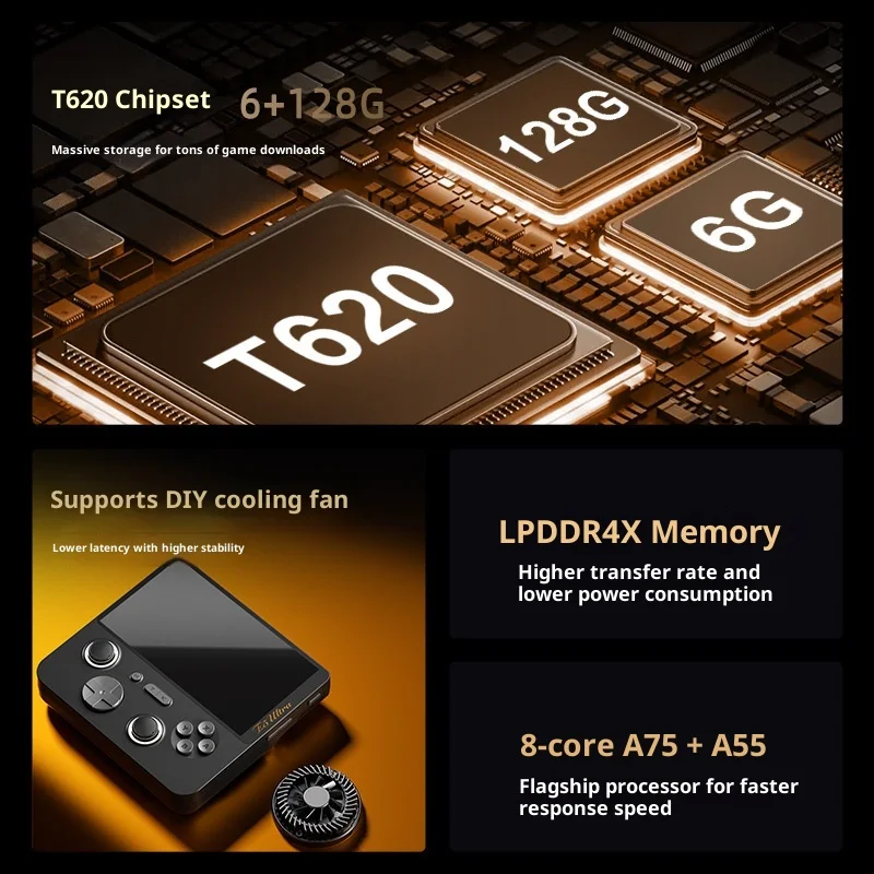 وحدة تحكم ألعاب محمولة باليد E5 فائقة مع أنظمة مزدوجة 6 + 128 ذاكرة تشغيل سحابة الألعاب 5 بوصة Ips Hall Joystick وحدة تحكم ألعاب