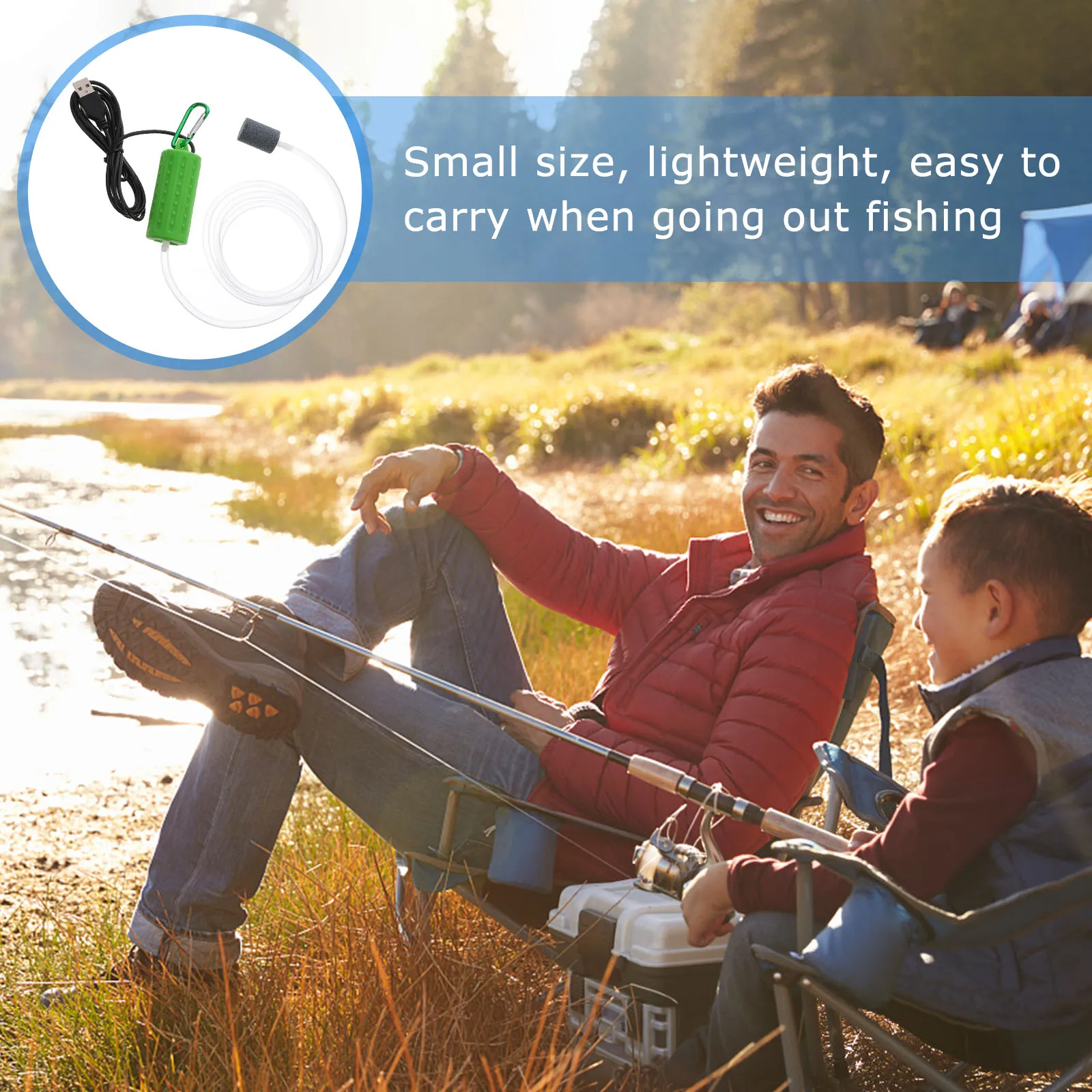 

USB Mini Portable Air Pump Silent Oxygen Aerator for Fishing Fish Tank Aquarium Low Power Oxygen Pump Fish Tank Aerator