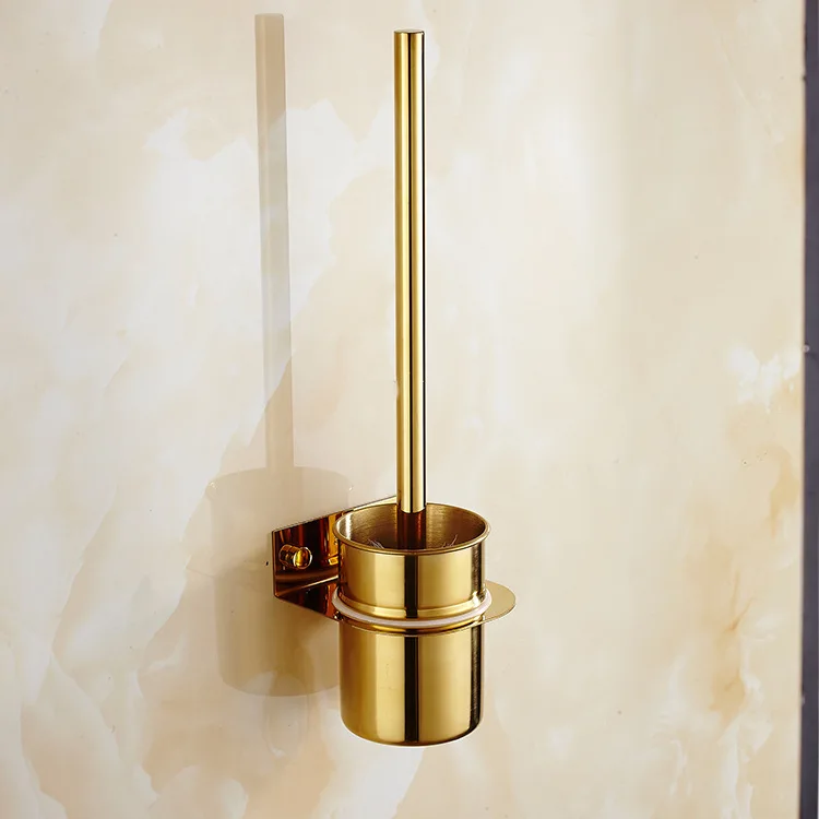 

Gold Stainless Steel Toilet Brush Set Household Cleaning Tool Wc Cleaner Bathroom Accessories Toilet Cleaning Brush for Bathroom