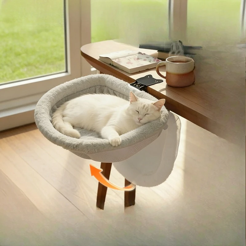 Desk nest foldable hammock can replace cat climbing frame adjustable kitten table bed cat nest