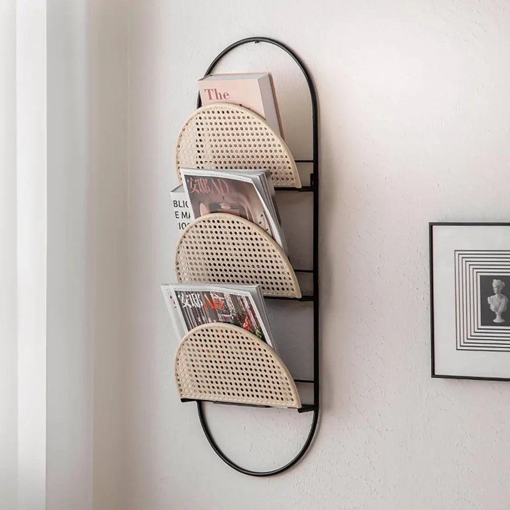 

Magazine Holder 3 Pockets Total - Fashion Hanging Bookshelf Literature Storage Rack, Magazine Rack Holds Both Magazines