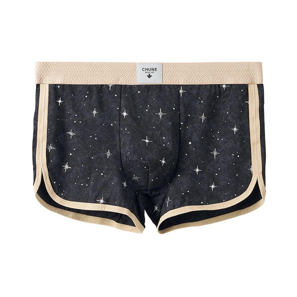 

Men\\'s Cotton Midrise Boxer Shorts with U Pouch Design for Comfortable Sports and Home Wear Breathable Stretch Underpants