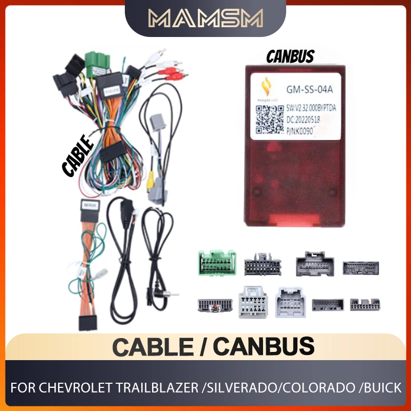 

Canbus Box For CHEVROLET Trailblazer /SILVERADO/Colorado /BUICK Verano Car Radio Power Cable Adapter Wiring Harness Decoder