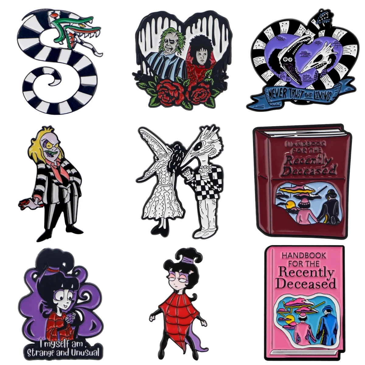 Schlange Emaille Pin Halloween Horror Film Brosche für Mantel Damen Broschen Mode Revers Abzeichen Schmuck Geschenk für Freunde
