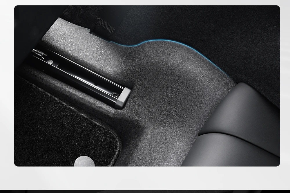 YZ TPE Auto-Fußmatten mit Metallpedalen für Tesla Model YL Kofferraum-Matten-Set, wasserdicht, rutschfest, für alle Jahreszeiten geeignet. – Detail 11