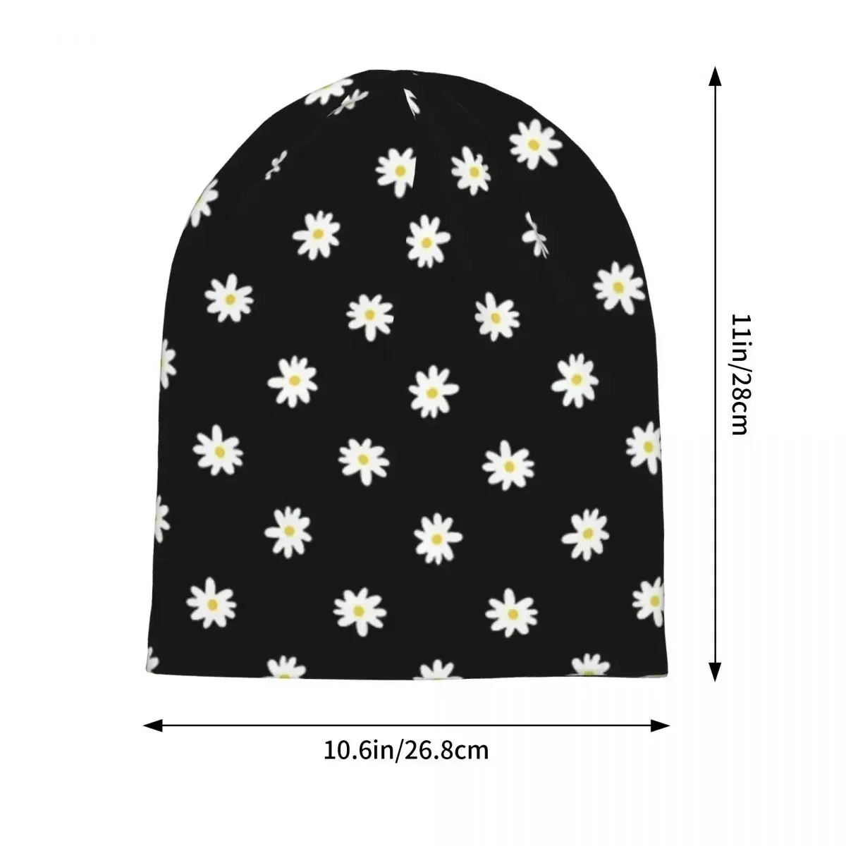 Daisy Warm Knitted Cap Fashion Bonnet Hat Autumn Winter Outdoor Beanies Hats for Unisex Adult