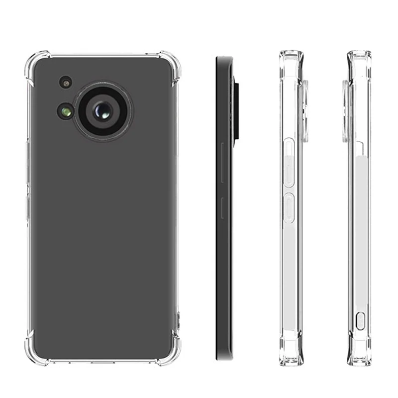 For Sharp Aquos R7 Case Air Cushion Shockproof Clear Airbag Silicone TPU Back Cover Soft Phone Case for Sharp Aquos R7 AquosR7